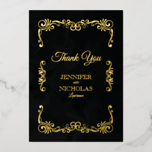 Elegant Classic  Pleal Wedding Folie Uitnodiging