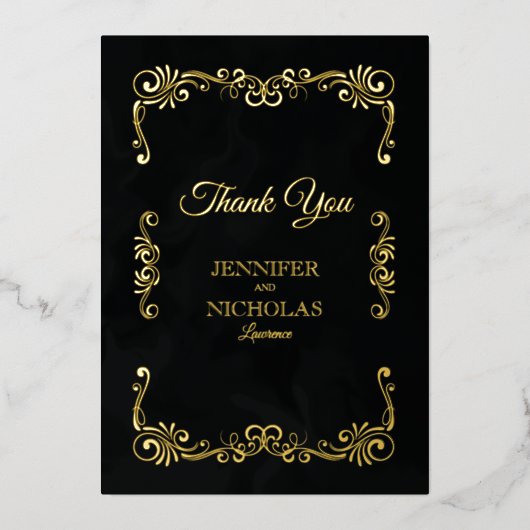 Elegant Classic  Pleal Wedding Folie Uitnodiging (Voorkant)