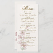 Elegant Classic Purple Florals Wedding Menu (Voorkant / Achterkant)