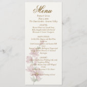 Elegant Classic Purple Florals Wedding Menu (Voorkant)