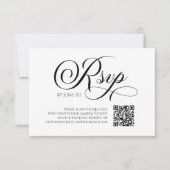 Elegant Classic QR Code Weddenschap RSVP-kaart RSVP Kaartje (Voorkant)