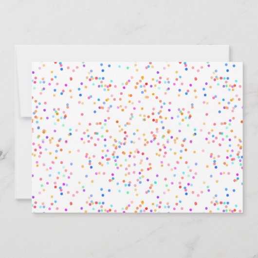 Elegant Classic Rainbow Confetti Wedding Save The Date (Achterkant)