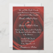 Elegant Classic Red Rose Wedding Uitnodiging (Voorkant)