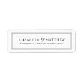 Elegant Classic Return Address Etiket (Voorkant)