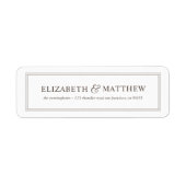 Elegant Classic Return Address Etiket (Voorkant)