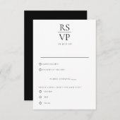 Elegant Classic RSVP Enclosure Kaart (Voorkant / Achterkant)