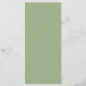 Elegant Classic Sage Green Border Script Wedding Menu (Achterkant)