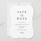 Elegant Classic Save the Date Aankondiging Kaart (Voorkant)