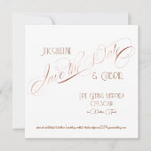 Elegant Classic Script Calligraphy Roos Gold Photo Kaart (Voorkant)