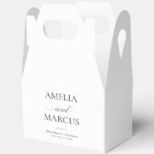 Elegant Classic Script Calligraphy Wedding Bedankdoosjes (Open)