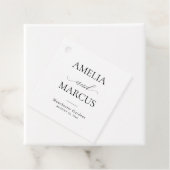 Elegant Classic Script Calligraphy Wedding Bedankjes Labels (In situ)