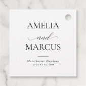 Elegant Classic Script Calligraphy Wedding Bedankjes Labels (Achterkant)