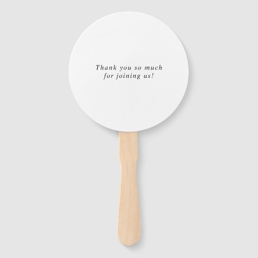 Elegant Classic Script Calligraphy Wedding Handwaaier (Achterkant)