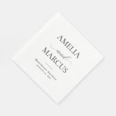 Elegant Classic Script Calligraphy Wedding Servet (Hoek)