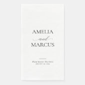 Elegant Classic Script Calligraphy Wedding Servet (Voorkant)