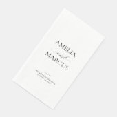 Elegant Classic Script Calligraphy Wedding Servet (Hoek)