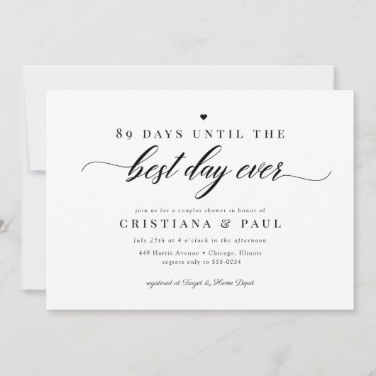 Elegant Classic Script Couples Vrijgezellenfeest Kaart (Voorkant)