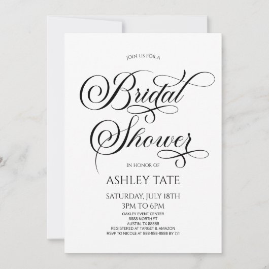 Elegant Classic Script Minimalistisch Vrijgezellen Kaart (Voorkant)