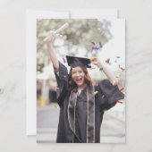 Elegant Classic Script Photo Afstuderen Kaart (Achterkant)