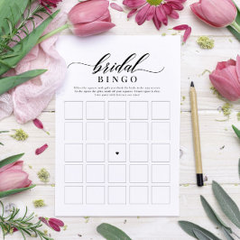 Elegant Classic Script Vrijgezellenfeest Bingo Gam Kaart