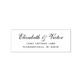 Elegant Classic Script Wedding Retouradres Rubberstempel (Afrduk)