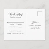 Elegant Classic Script Wedding RSVP Briefkaart (Achterkant)