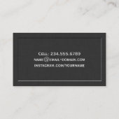 Elegant Classic Senior Class Afstuderen Name Kaart Contactkaartje (Achterkant)