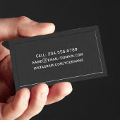 Elegant Classic Senior Class Afstuderen Name Kaart Contactkaartje