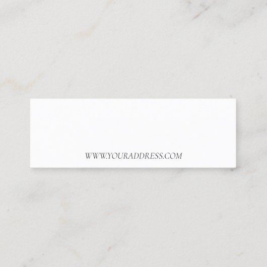 Elegant Classic Serif Font. Adres 05. Mini Visitekaartje (Achterkant)