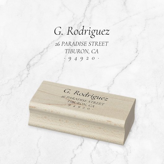 Elegant Classic Serif Font. Retouradres 05. Rubberstempel