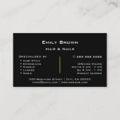 Elegant Classic Simple Black Studio-Logo Sjabloon Visitekaartje (Achterkant)