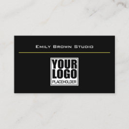 Elegant Classic Simple Black Studio-Logo Sjabloon Visitekaartje