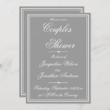 Elegant Classic Simple Personalized Couples Shower