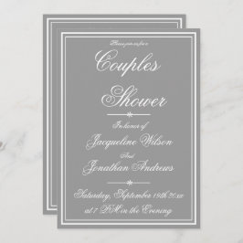 Elegant Classic Simple Personalized Couples Shower Kaart
