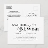 Elegant Classic, sla onze nieuwe datum op, uitstel Briefkaart (Voorkant / Achterkant)