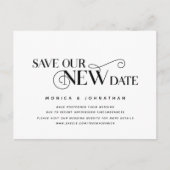 Elegant Classic, sla onze nieuwe datum op, uitstel Briefkaart (Voorkant)