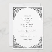 Elegant Classic Sophisticated Photo Wedding Kaart (Voorkant)