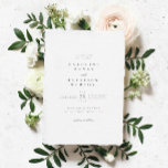 Elegant Classic Sophisticated Wedding Invitation Kaart<br><div class="desc">Elegant Classic Sophisticated Wedding Invitation</div>