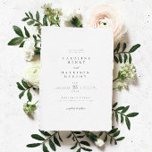 Elegant Classic Sophisticated Wedding Invitation Kaart