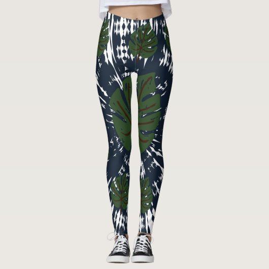 Elegant Classic Stropdas & Dye Leaf Leggings (Voorkant)