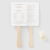 Elegant Classic Tarwe Trouwceremonie Programma Handwaaier (Voorkant en achterkant)