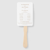 Elegant Classic Tarwe Trouwceremonie Programma Handwaaier (Voorkant)