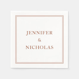 Elegant Classic Terracotta Wedding Servet