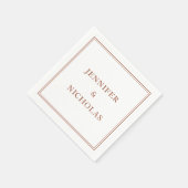 Elegant Classic Terracotta Wedding Servet (Hoek)