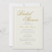 Elegant Classic Triple Lijst Ecru Vrijgezellenfees Kaart (Voorkant)