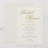 Elegant Classic Triple Lijst Ecru Vrijgezellenfees Kaart (Voorkant / Achterkant)