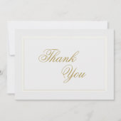 Elegant Classic Triple Lijst Ivory Vrijgezellenfee Bedankkaart (Voorkant)