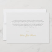 Elegant Classic Triple Lijst Ivory Vrijgezellenfee Bedankkaart (Achterkant)