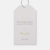 Elegant Classic Triple Lijst Ivory Vrijgezellenfee Cadeaulabel (Achterkant)