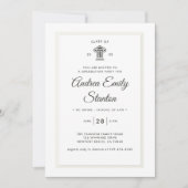 Elegant Classic Triple Lijst Law School Afstuderen Kaart (Voorkant)